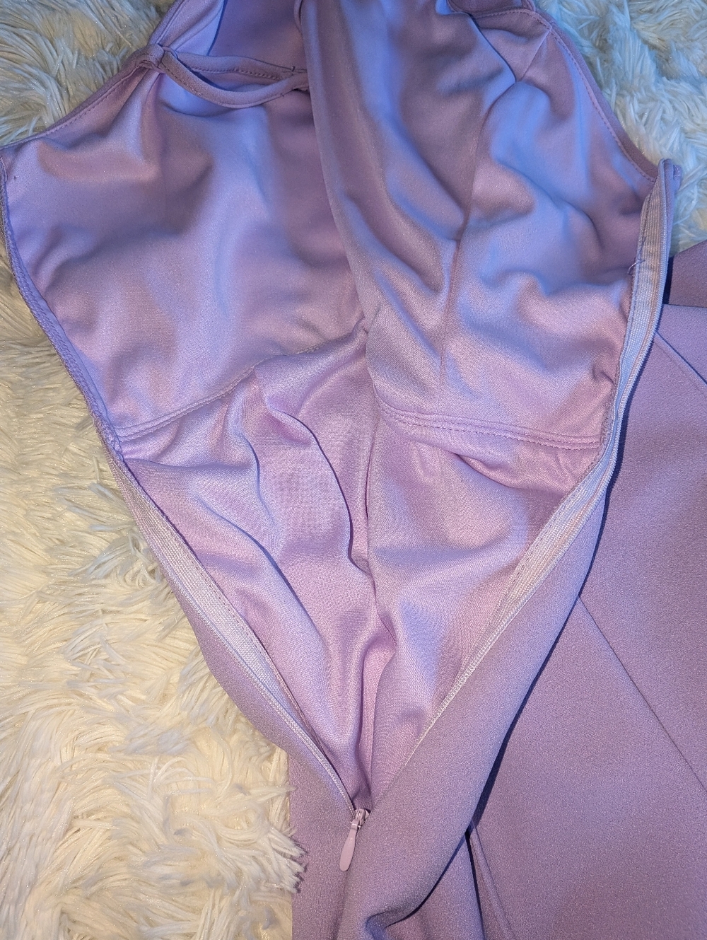 Lilac One-Shoulder/Assymetrical Strap Cutout Jumpsuit XS - Picture 6 of 10